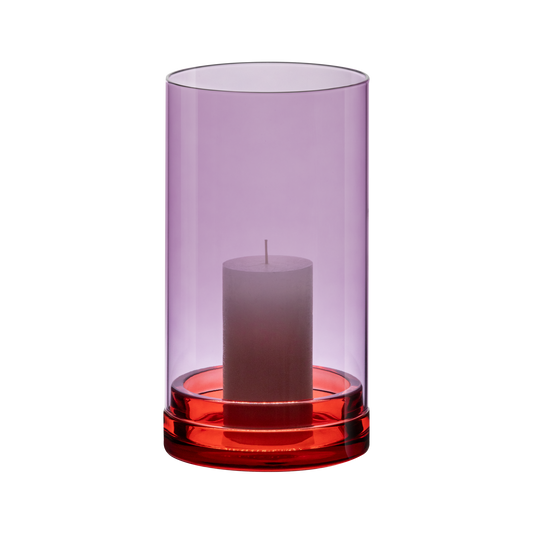 Glazen lantaarn 'Lucius' large - violett | Remember - de inKijk