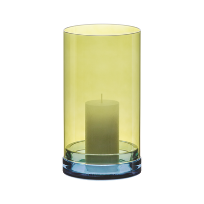 Glazen lantaarn 'Lucius' large - lime | Remember - de inKijk