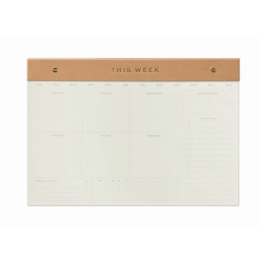 Weekly notepad - camel | Designworks ink - de inKijk
