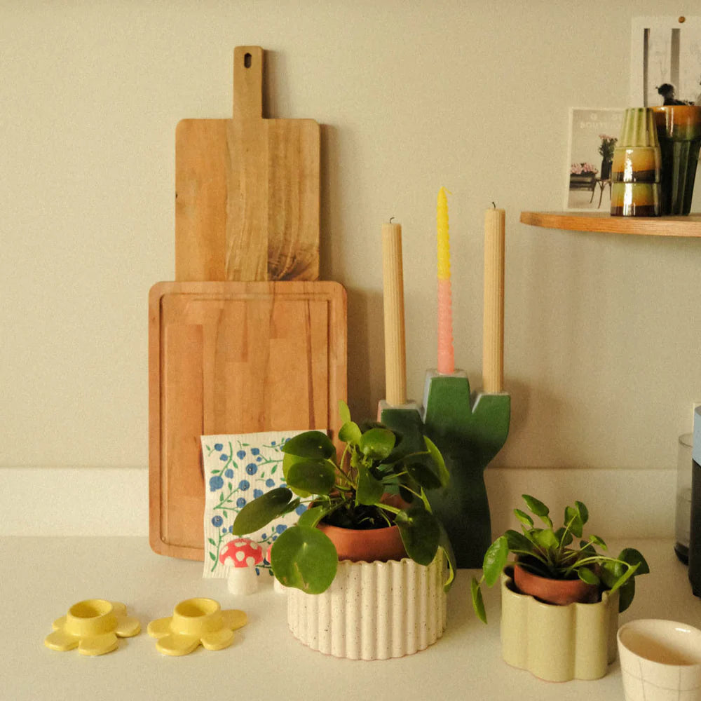 Paula self-watering pot - White Speckled | Pepin