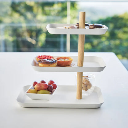 Accessoirehouder met 3 étages - wit | Yamazaki - de inKijk