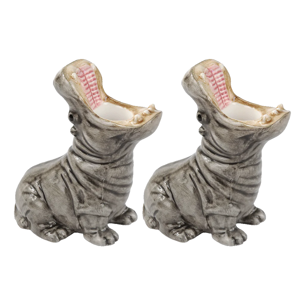 Candle holders - set of 2 - hungry hippos | Donkey Products
