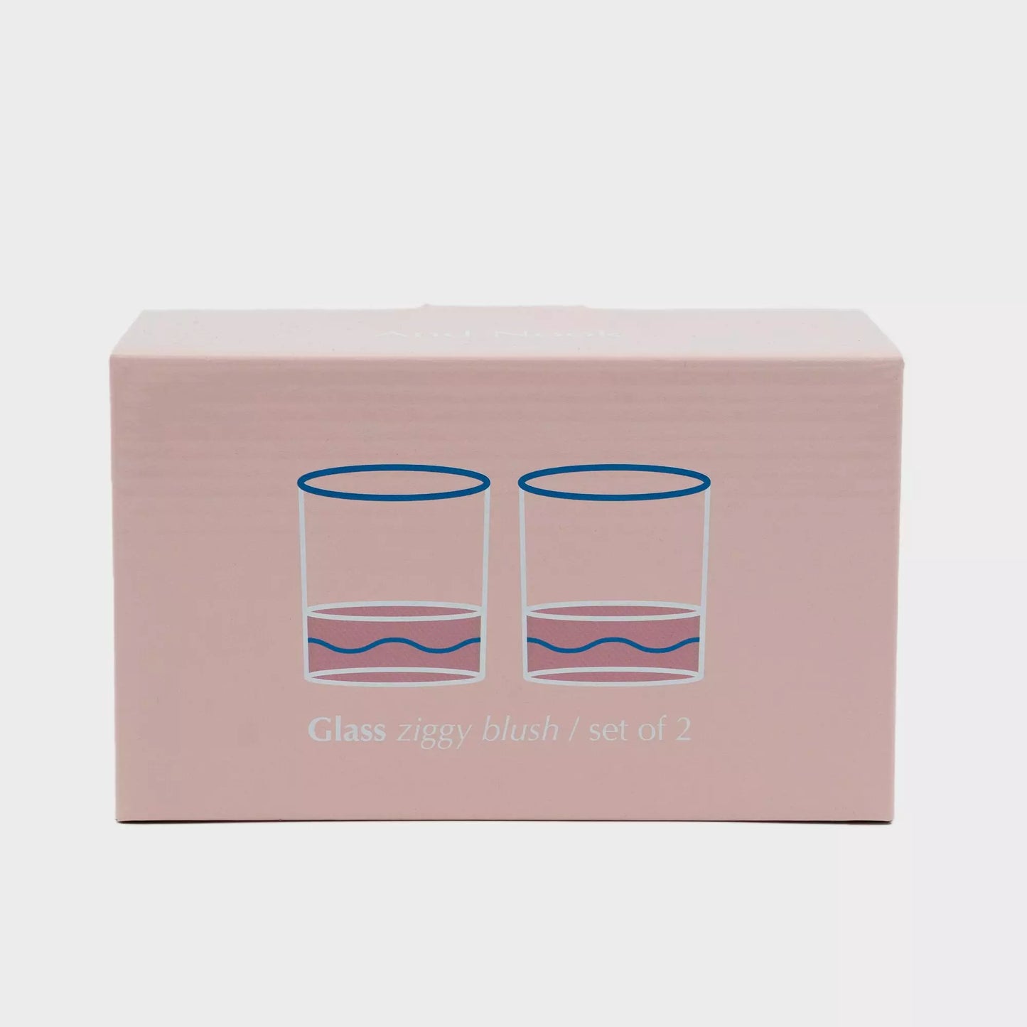 Glas Ziggy Blush - Set van 2 | And Nook
