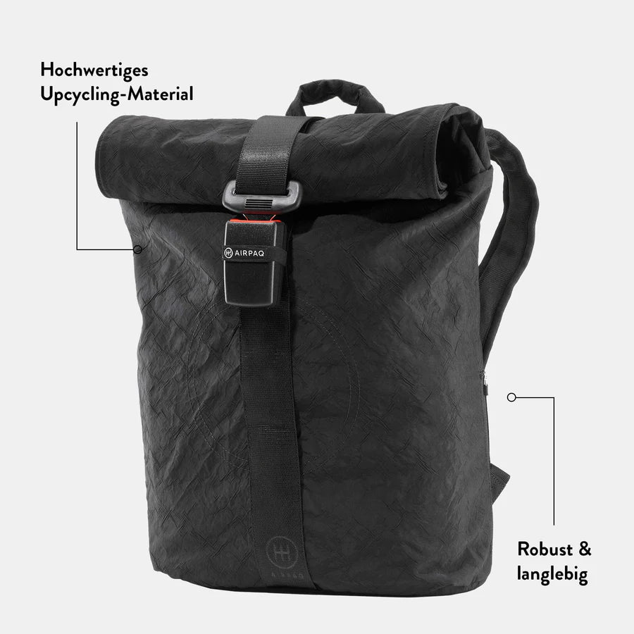 Rugzak Rolltop - Zwart | Airpaq