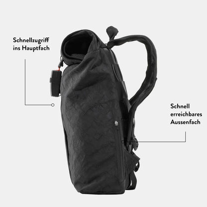 Rugzak Rolltop - Zwart | Airpaq - de inKijk