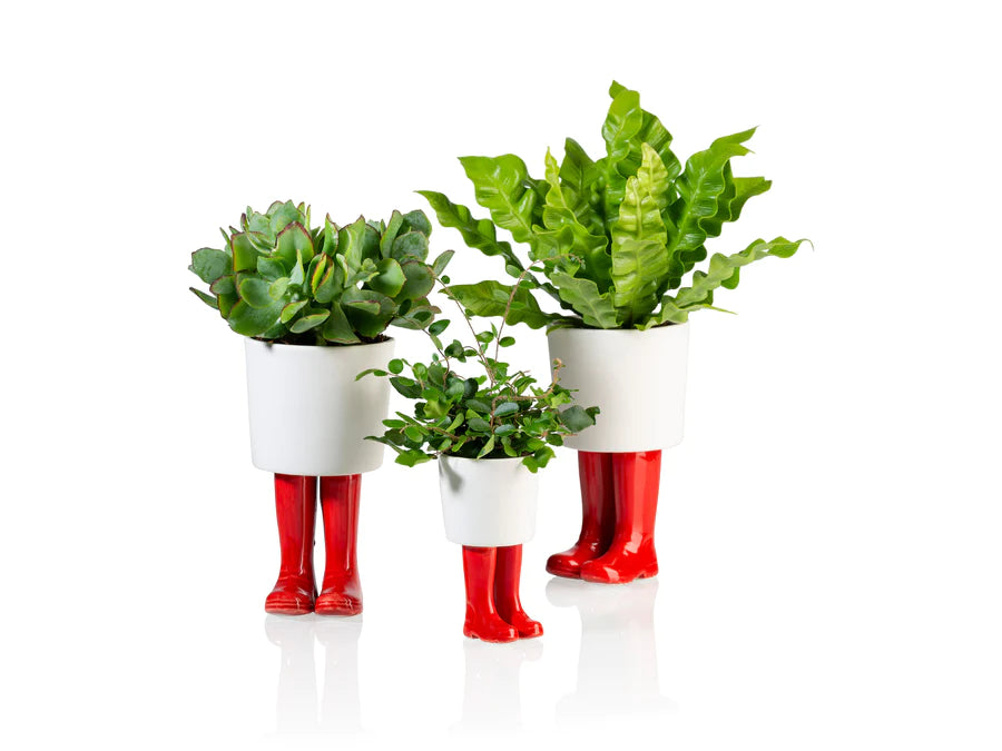 Regenlaarzen planter -  rood - small | Bitten design