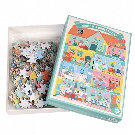 Mouse in a House puzzel 300 st. | Rex - de inKijk