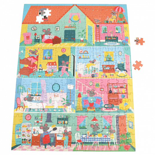 Mouse in a House puzzel 300 st. | Rex - de inKijk