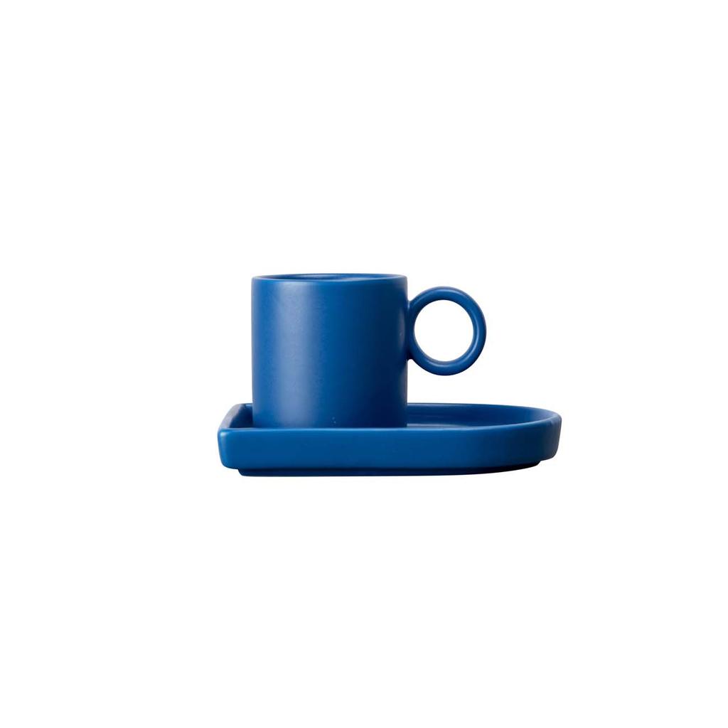 Espressokopje met schoteltje Niki - blauw | Byon - de inKijk