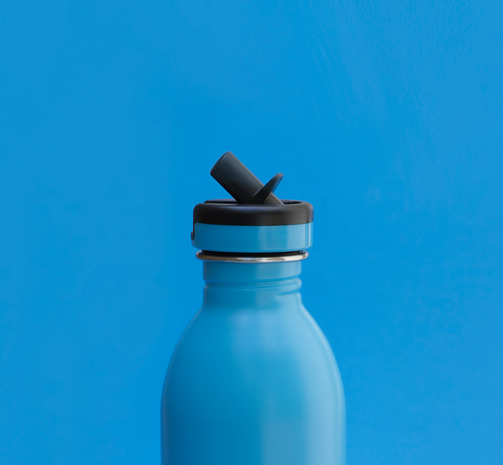 Bottle sport lid - zwart/wit | 24Bottles - de inKijk