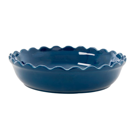 Keramische ovenschaal taartvorm - large - dark blue | RICE - de inKijk
