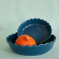 Keramische ovenschaal taartvorm - large - dark blue | RICE
