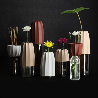 Screw cap flessenvaas - set v. 3 | Qualy - de inKijk