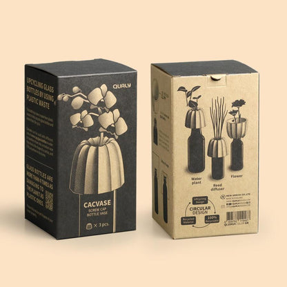Screw cap flessenvaas - set v. 3 | Qualy - de inKijk