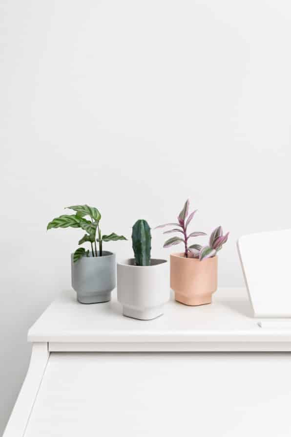 Charlie planter/ theelichthouder - Ø 7 cm - pearl grey | House Raccoon