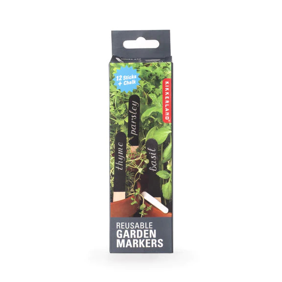 Herbruikbare plantmarkeerders - set v. 12 + krijt | Kikkerland