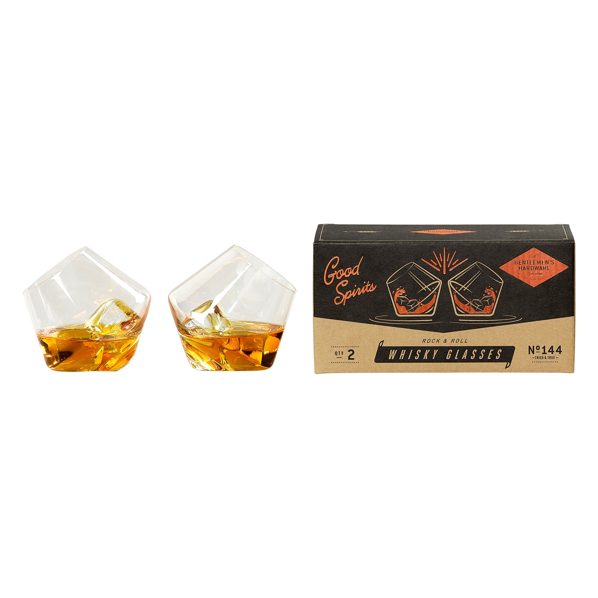 Rocking whiskey glazen - set v. 2 | Gentlemen's hardware - de inKijk