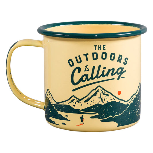 Emaille mok - Outdoors is calling | Gentlemen's hardware