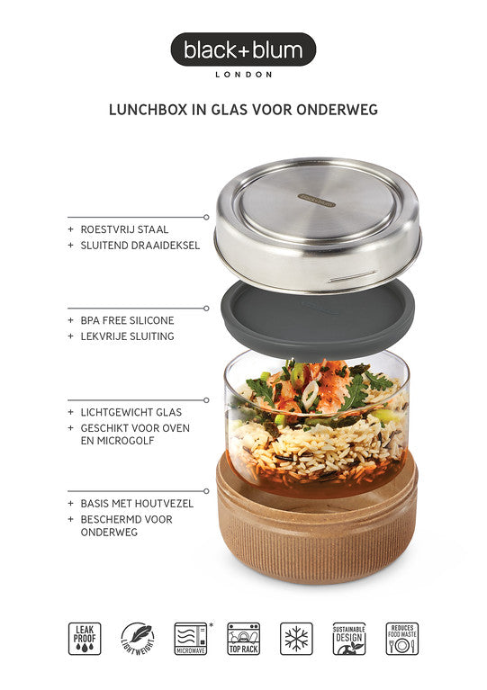 Glazen lunch bowl | Black+blum
