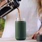 Glazen drinkfles travel - groen/ koraalrood | Black+blum