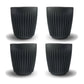 Herbruikbare koffiebekers - 9 cl - set v. 4 - charcoal | HUSKEE - de inKijk