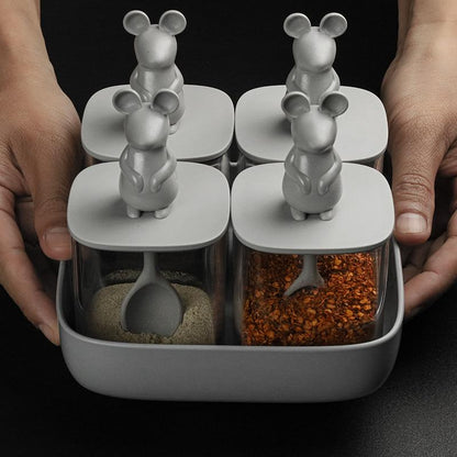 Lucky Mouse opbergdozen - set v. 4 | Qualy - de inKijk