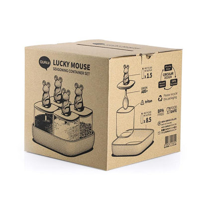 Lucky Mouse opbergdozen - set v. 4 | Qualy - de inKijk