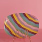 Rechthoekig bord met funky strepen | RICE