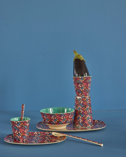 Rechthoekig bord met poppies print | RICE - de inKijk