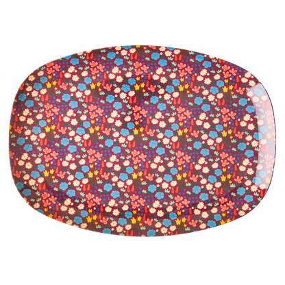 Rechthoekig bord met poppies print | RICE - de inKijk