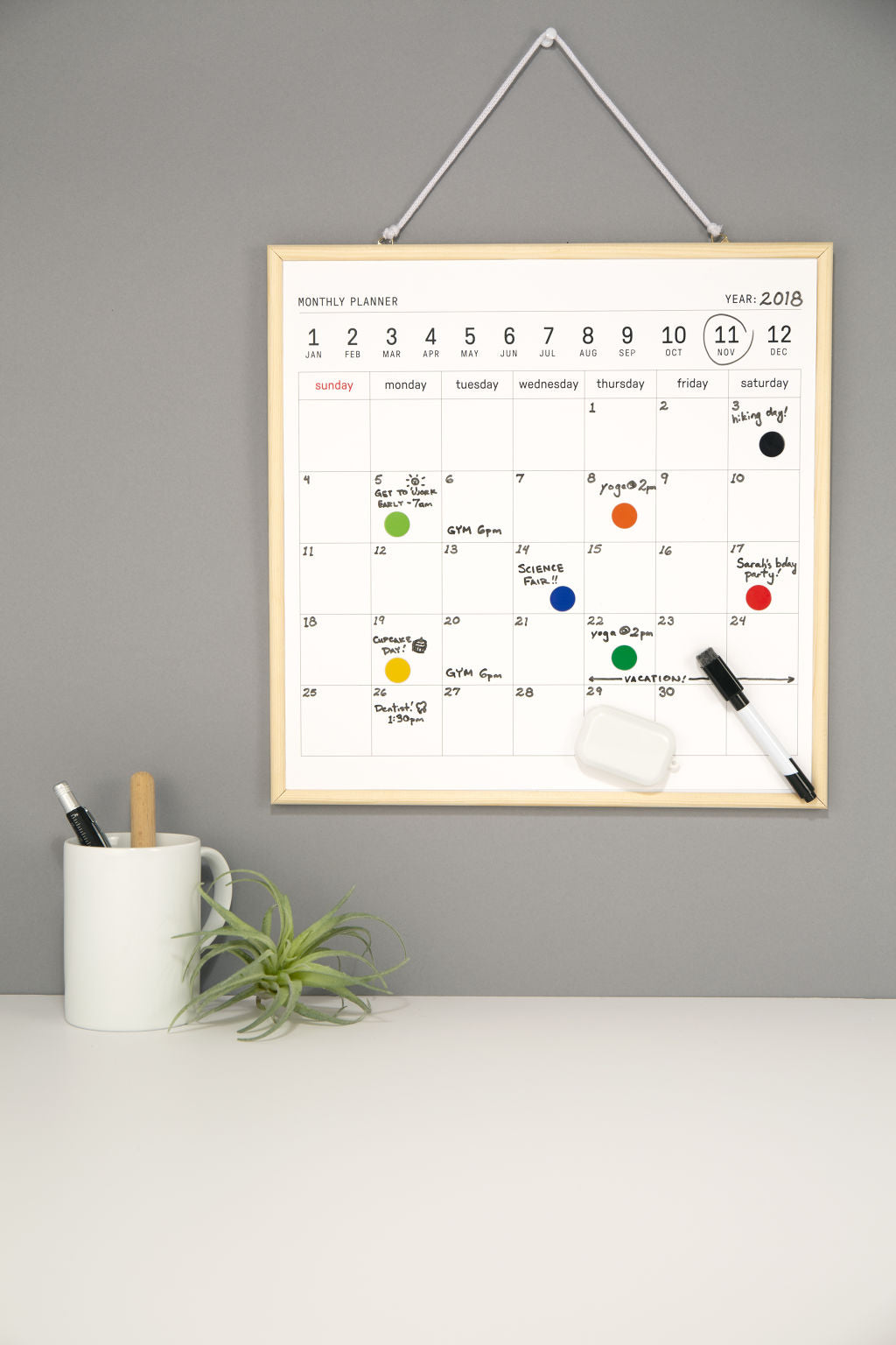 White board calendar | Kikkerland
