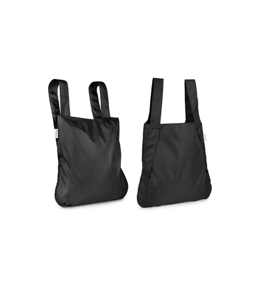 Rugzak en schoudertas in één - zwart | Notabag recycled
