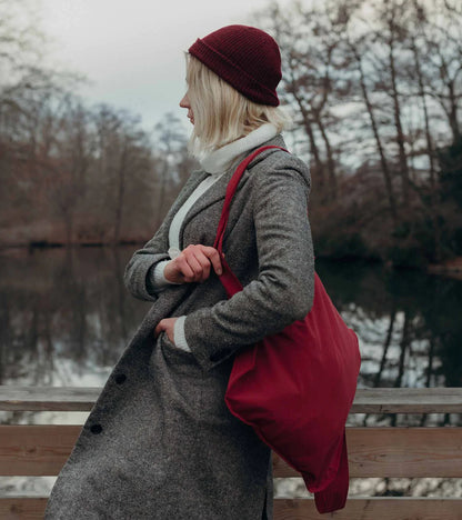 Rugzak en schoudertas in één - wijnrood | Notabag