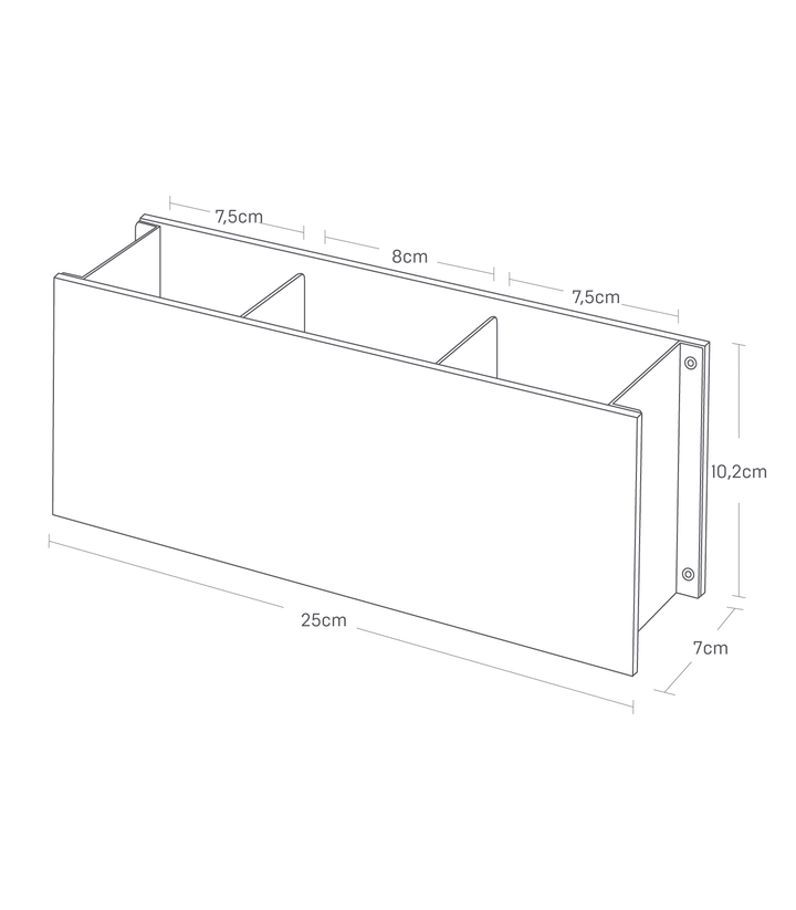 Organizer voor afstandsbediening/ bureaumateriaal - 2 kleuren | Yamazaki - de inKijk