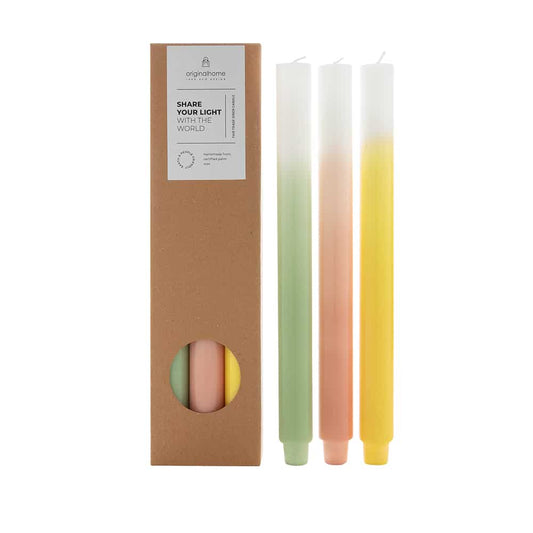 Gradient candles - green daisy - set v.3 | Original Home