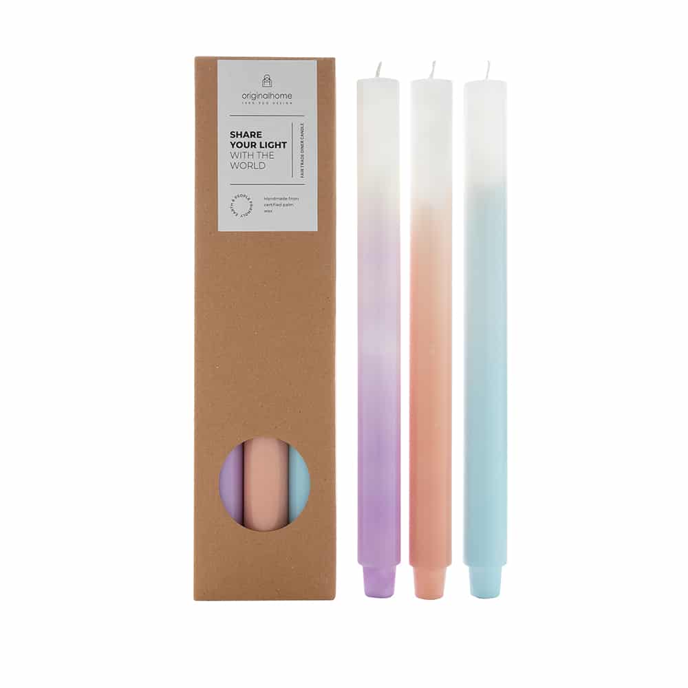 Gradient candles - petal purple - set v.3 | Original Home