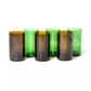 Drinkglazen upcycled - olive & green - tall | IWAS