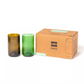 Drinkglazen upcycled - olive & green - tall | IWAS