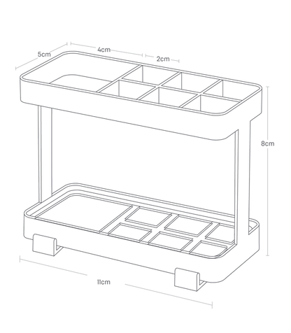 Tandenborstelhouder large wit | Yamazaki
