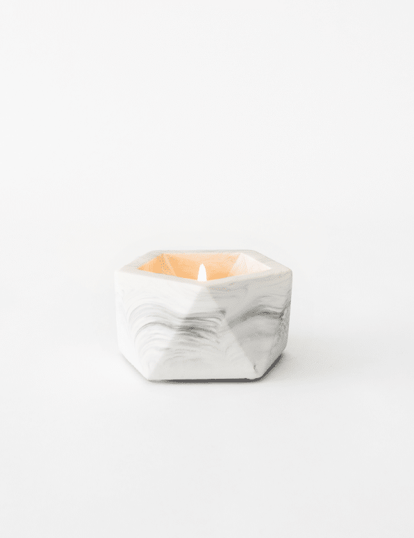 Vand theelicht- en luchtplanthouder - Ø 4,7 cm - white marble | House Raccoon - de inKijk