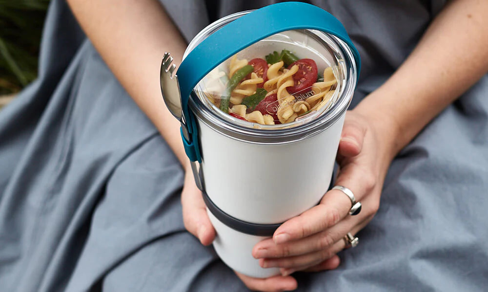 Lunchpot original - groen/blauw | Black+blum - de inKijk