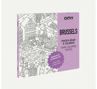 Brussels - Giant coloring poster | Omy - de inKijk