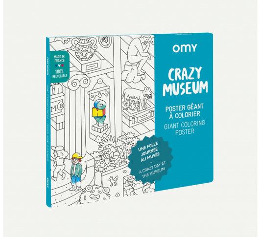 Crazy museum - Giant coloring poster | Omy - de inKijk