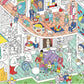 Crazy museum - Giant coloring poster | Omy