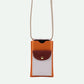 Phone pouch - croissant brown + hortensia blue | Sticky Sis