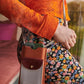 Phone pouch - croissant brown + hortensia blue | Sticky Sis
