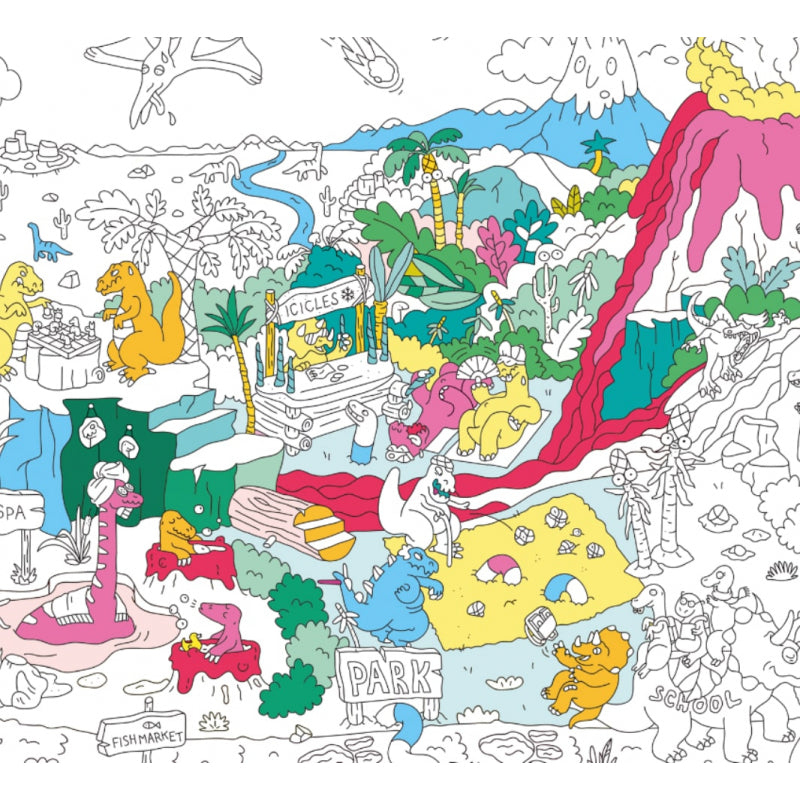 Dinos - Giant coloring poster | Omy