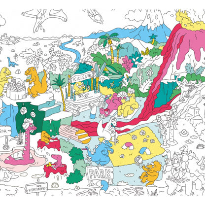 Dinos - Giant coloring poster | Omy - de inKijk