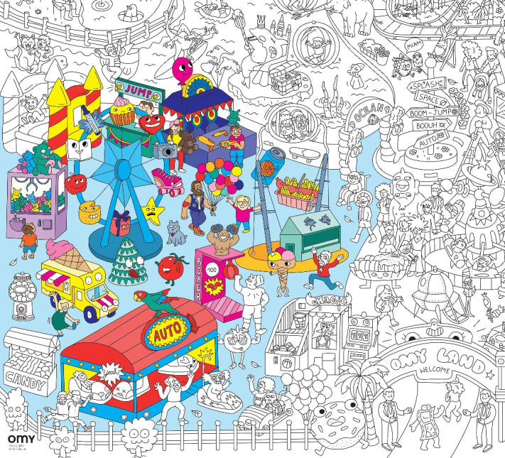 Fun Park - Giant coloring poster | Omy