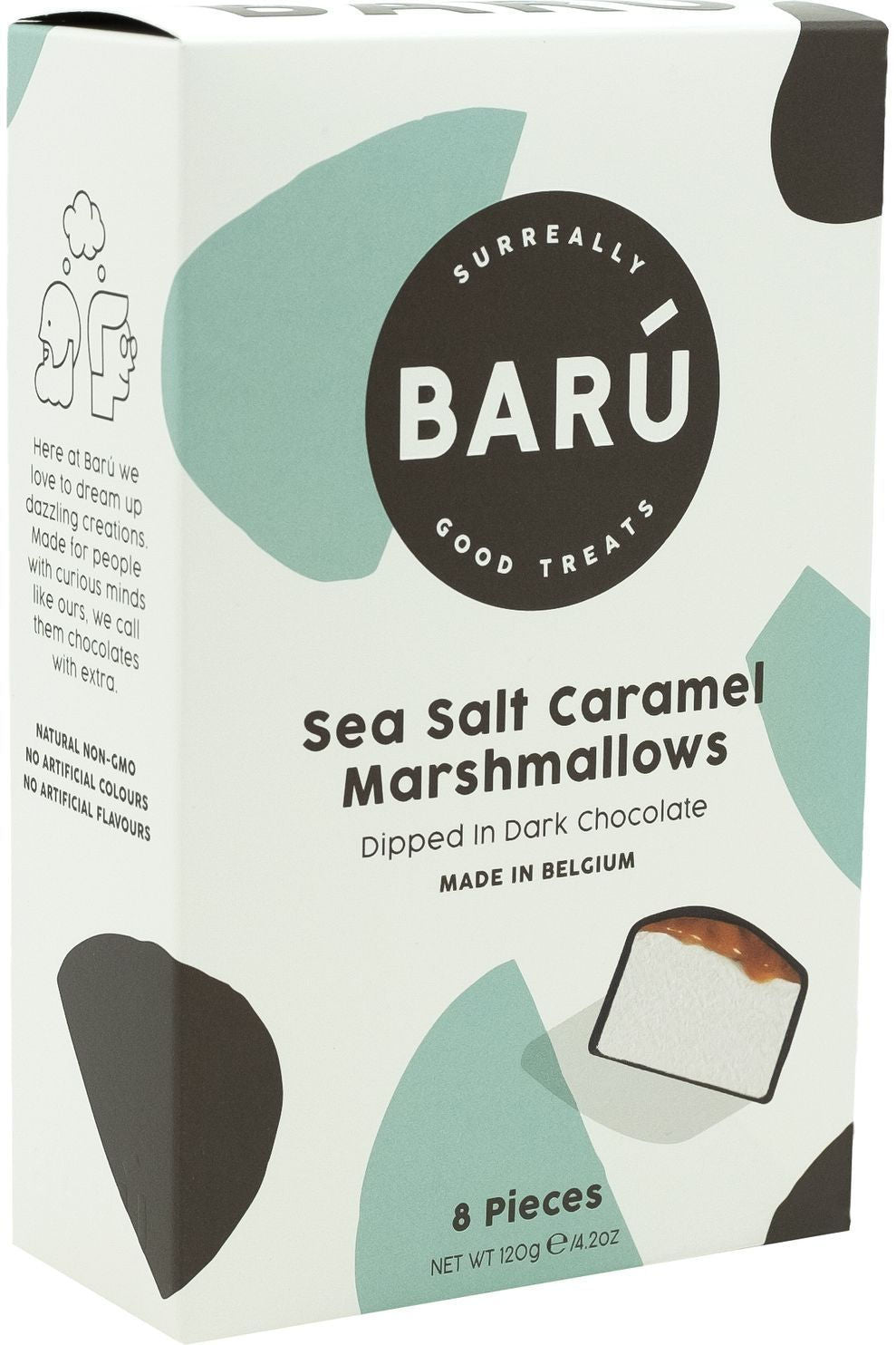 Dark chocolate & sea salt caramel marshmallows | Barú - de inKijk